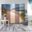 Screen room divider - Strand i Mrzezyno, 5-delt - 225x172 cm