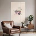 Akrylbillede Retro Radio floral - Frida Floral Studio