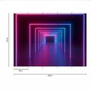3D neon hall tapet i sort pink - non-woven tapet Designwalls 2 - 2,55 x 3,5 m
