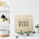 Beber más Vino Cuadro de madera - Cuadrado