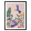 Plakat To kolibrier i den farverige blomstereng - Goed Blauw