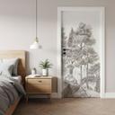 Deurfilm bos met boslandschap in beige - Ms Tiff