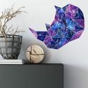 Muursticker Polygoon Neushoorn