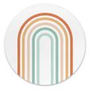 Vægcirkel Boho Rainbow – print på aluminium (Alu-Dibond)