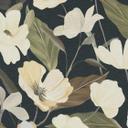 Ikke-vævet tapet, blomstermotiv tapet Secret Garden sort