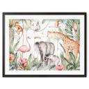 Póster Animales africanos en la selva tropical - Kvilis