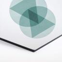 Hexagone - Alu-Dibond Nouveauprints - Cercles et triangles aqua