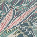 Papel pintado tejido-no tejido botánico dibujado a mano gris rojo amarillo verde - papel pintado con motivos vegetales