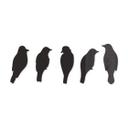 Decoración acrílica familia de pájaros (5 piezas)