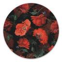 Tableau sur alu-Dibond UN Designs - Fleurs rouges - Rond