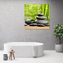 Canvasbillede, bambussten Zen Spa
