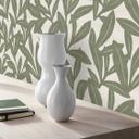 Ikke-vævet tapet, blomstermotiv tapet La Terrasse grøn, creme