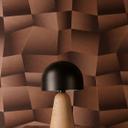 Ikke-vævet tapet Damian Refined Dimensions 3D Geometric Brown Metallic - tapettekstur gang