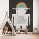 Fototapet, børnehave tapet regnbue robot Sleep Laugh Create - Treechild
