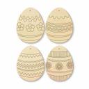 Decoración de árbol Huevos de Pascua 1 (4 piezas) con colgador