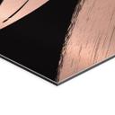 Geborsteld Alu-Dibond met goud-, zilver- & kopereffect - Penseelstreek compositie - Treechild