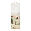 Tekstil plakat bjerglandskab med blomster - Treechild - Panorama