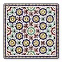 Plateau de table en verre - Carreaux orientaux - Carré