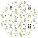 Sticker mural Kvilis - Une faune colorée - Rond