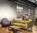 Non-woven tapet i betonlook, ensfarvet beige Tekstur 