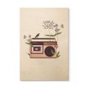 Retro radio blomsterbillede af træ - Frida Floral Studio