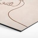 Sekskantet billede Delikate konturer af en kvinde - Line Art - Tunaboylu - Aluminium Dibond