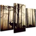 3 stykke lærred Print Skovhjort Dyr Natur