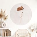 Wallsticker Vildblomst abstrakt - Goed Blauw - Rund