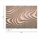 GeometricWave1 designtapet i beige sort - non-woven tapet Designwalls 2 - 2,55 x 3,5 m