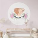 Vinilo decorativo Together Sisterhood Floral Hands - Redondo