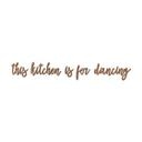 Træbogstaver - This kitchen is for dancing - Mahogni