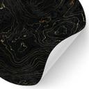 Vinilo decorativo Líneas abstractas negro-oro - Amini - Redondo