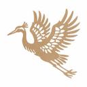 Decoración mural grulla - pájaro elegante - MDF naturaleza