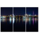 3 stykke lærredstryk, New York Skyline Night