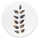 Tableau sur alu-Dibond rond Fredriksson - Feuilles marbrées