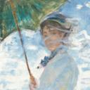 Fotomural Monet - Mujer con sombrilla - Madame Monet y su hijo