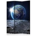 Screen room divider - Udsigt til den blå planet, 3-delt