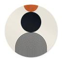 Póster Líneas y círculos abstractos en armonía - Costa - Redondo