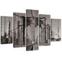 5 stykke lærredstryk, Brooklyn Bridge New York