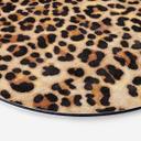 Billede af vild leopard - dyreprint - Tunaboylu - rund – print på aluminium (Alu-Dibond)