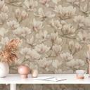 Magnolia tapet beige pink - tapet med mønster og blomster - Ikke-vævet tapet