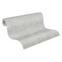Ensfarvet tapet grå - non-woven tapet spisestue - tapet stue gang