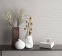 Grafisk tapet, non-woven tapet Flora hvid, grå