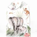 Wallsticker buet vægpanel Afrikanske dyr i regnskoven - Kvilis - bred
