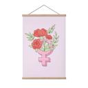Póster de tela Signo de Venus con flores