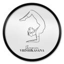Plakat Yoga Scorpion - Stregtegning - Rund