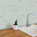 Azulejos Adhesivos Boho - espiga rosa salvia verde - lote de 12