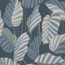 Papel pintado vintage plantas de la jungla hojas azul verde papel pintado no tejido