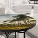 Plateau de table en verre rond - Voogd - Paysage italien Rond