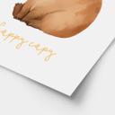 Plakat til børn - Capybara med fugl - Happy Capy
